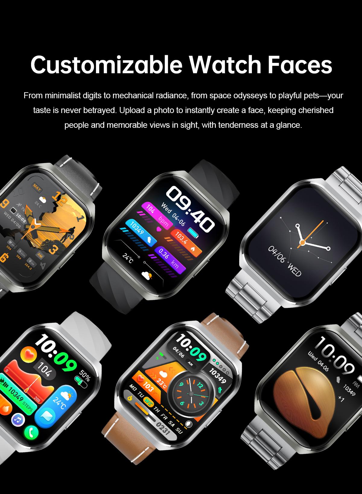 MT66 Smart Business Fitness Watch 3D Curved Display Custom Watch Faces Waterproof Long Battery Life for Work Outdoor Daily Wear