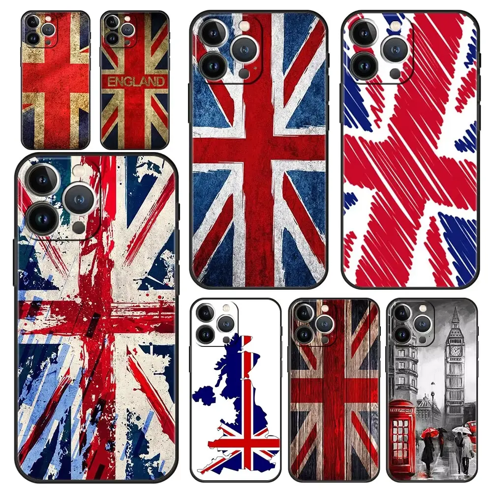 Vintage Britain Union Jack Phone Case - Anti-Drop TPU Protective Cover for iPhone 17 Pro Max,16,15 Plus,14,13,12,11 & Samsung Galaxy S23,S24,S25,S26 Ultra - Patriotic Fan Gift