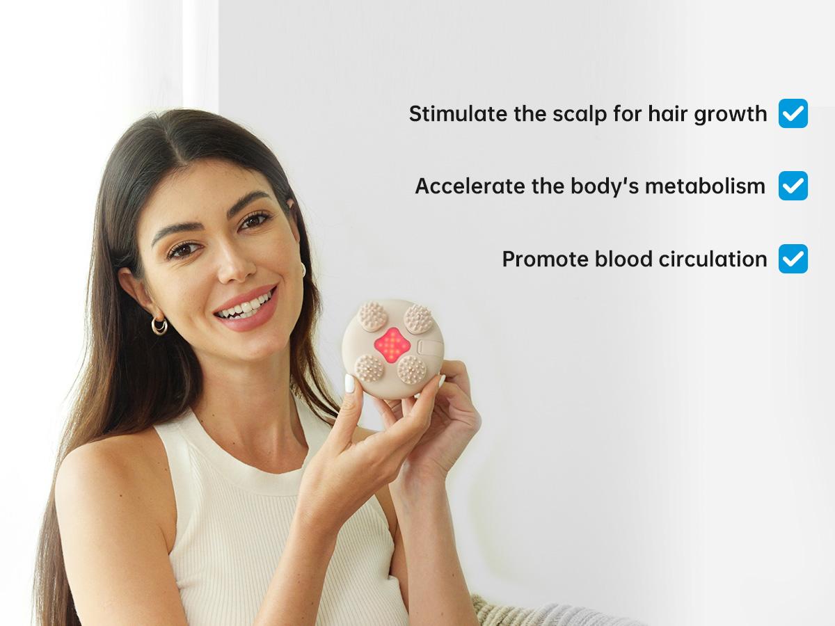 COMFIER Cordless Scalp Massager Hair Growth with 3 kneading Modes,Waterproof Head Massager with 8 Claws for Deep Cleansing,Head Scratcher,Body Massager for Stress Relief, Cat Massager