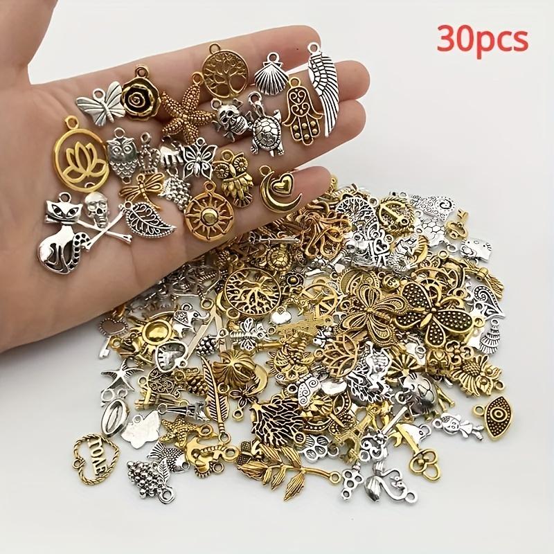 30 60 Sets Alloy Tibetan Silver Pendants Earrings DIY Bracelet Necklace Luggage Clothing Accessories Bead Decorations