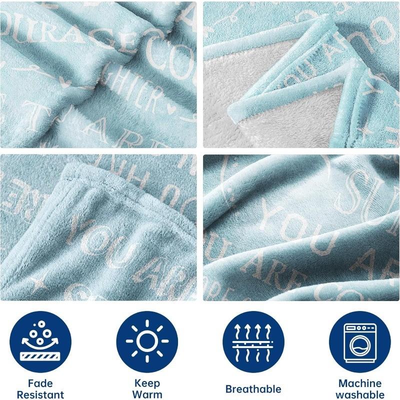 Get Well Soon Blanket for Women, Inspiring Recovery Gift After Surgery, Thoughtful Present for Sick Friends & Sisters, Comforting Care Package