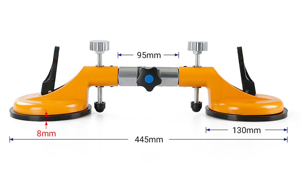 LOZLIN 2PCS 90°-270° Adjustable Suction Cup Alignment Jig - Seamless Splicing & Leveling Tool for Granite, Tile & Stone Countertops - Professional Grade Installation Kit Hardware