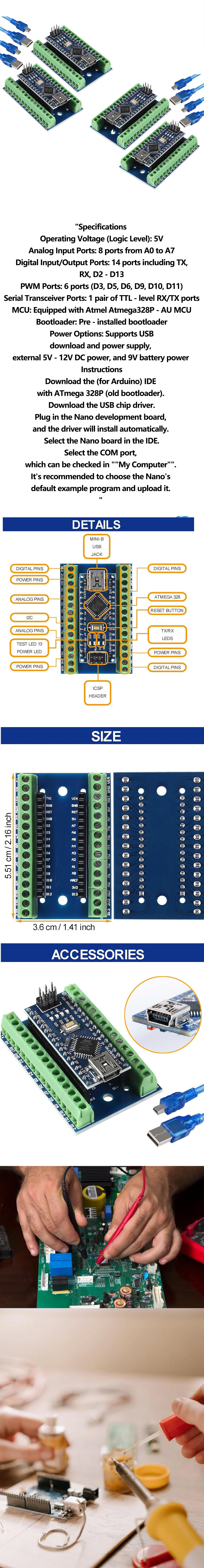 hiBCTR-4 - Piece Set: Mini Controller Board Modules for Nano V3.0 ...