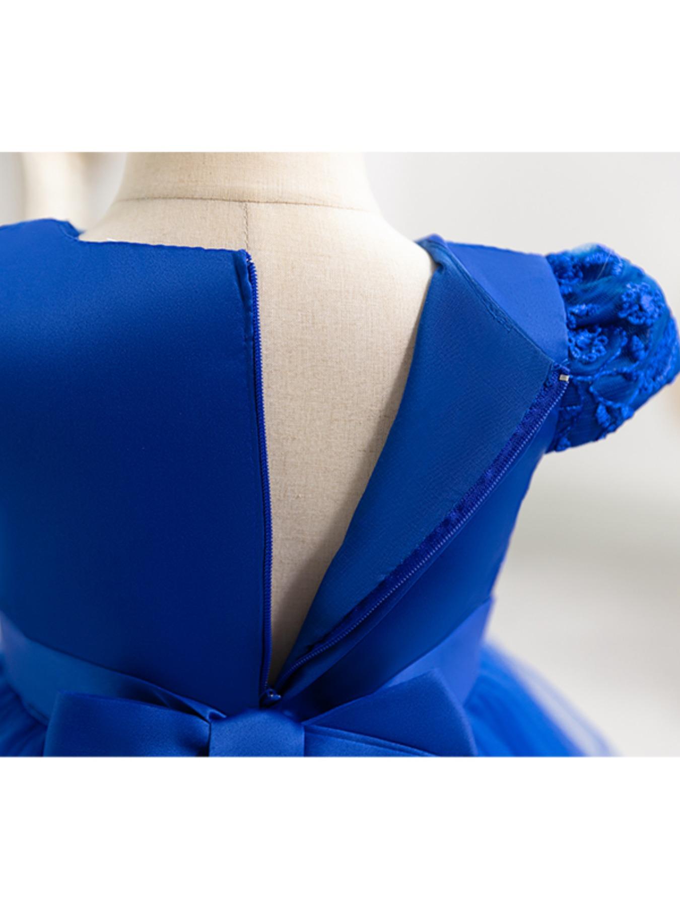 New Girl Princess Seraphina Dress, Lace Trim Party Gown, Wedding Season Costume, Halloween Christmas, Birthday Performance Wear