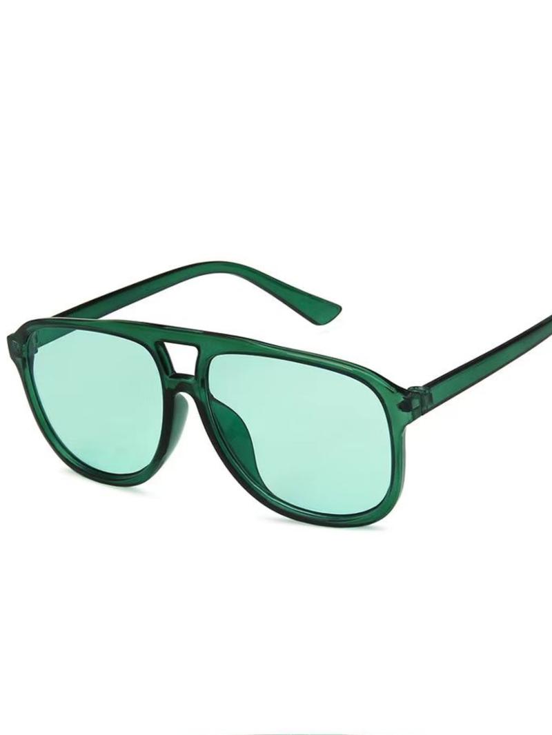 Unisex Simple Style Tinted Lens Aviator Sunglasses, Trendy Casual Sunglasses for Everyday Use, Fashion Accessories for Outdoor Activities