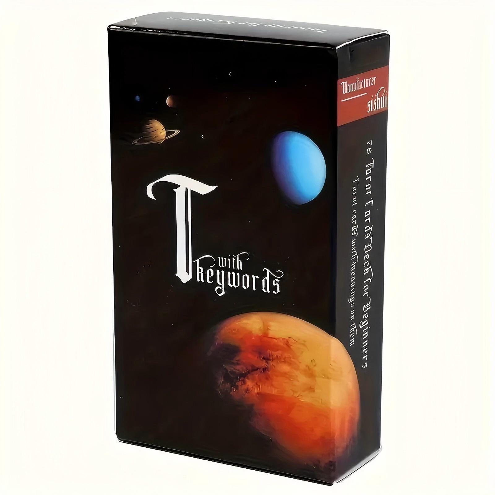 tarot cards Beginner Tarot Cards With Meanings - 78 Cards Learning Tarot Set - For Beginners & Tarot Enthusiasts Divination Astrology tarot cards metal playing cards Guidance Mysticism