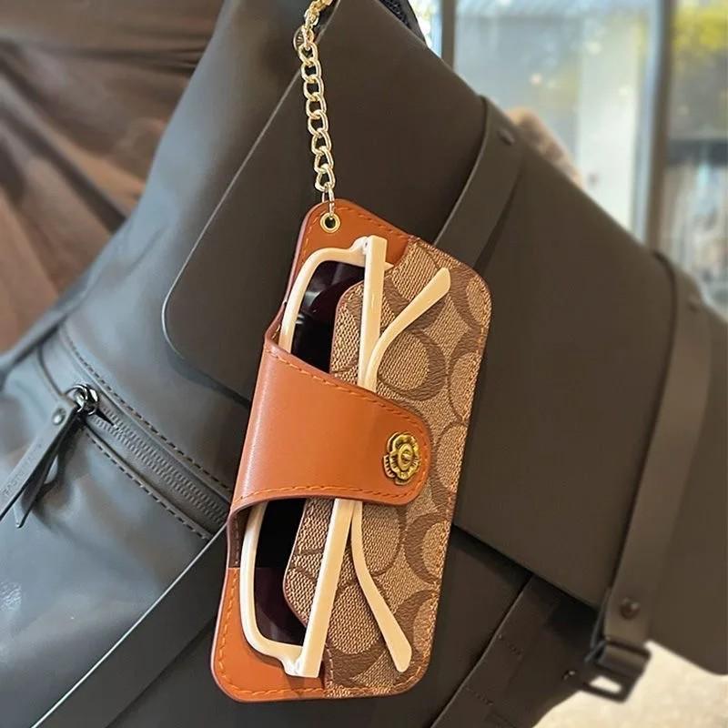 Portable Eyeglass Case with Keychain, Protective Storage Bag for Reading Glasses and Sunglasses, Essential for Daily Use and Travel