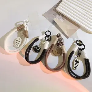 Creative Braided Lanyard Keychain for Women Adjustable Mobile Phone Universal Lanyard Wrist Strap Mobile Phone Chain Jewelry