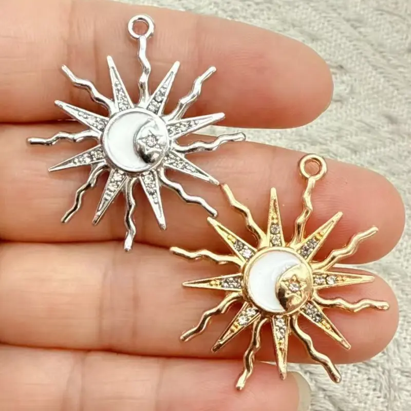 28pcs Alloy Sunflower DIY Pendant Accessories Bracelet Necklace Earrings