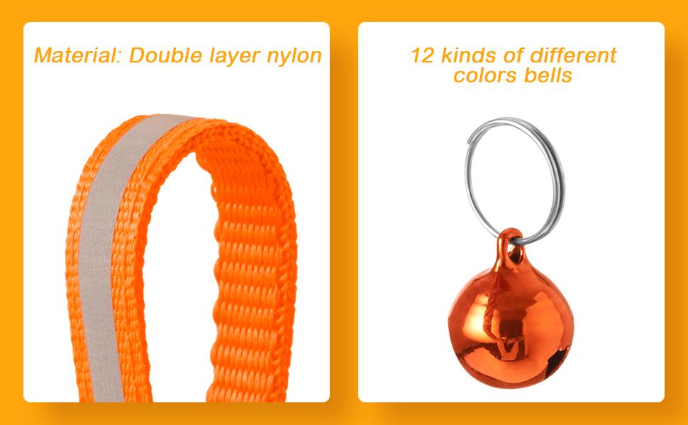 14 Pack Breakaway Cat Collars with Bells,Reflective Safety Kitten Collar,Ideal for Girl Cats Boy Cats,with Name Tag,Adjustable,Pet Supplies,Accessories