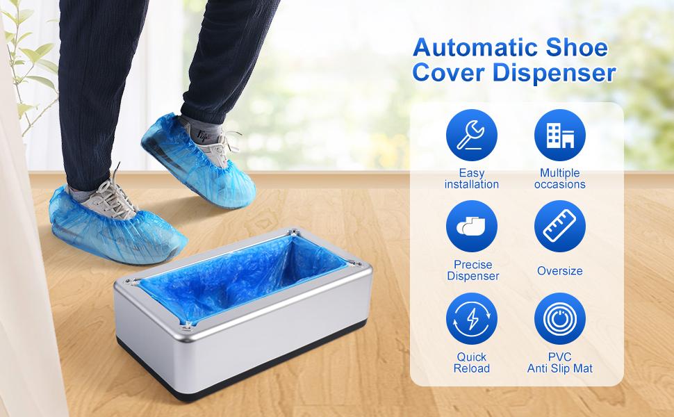 LYSHIYI Shoe Covers Dispenser with 200pcs Shoe Cover Disposable Non Slip, User-Friendly and Durable Shoe Cover Machine, Fits Size Up to 11 US Men, Widely Applicable in Indoor, Hospital(Silver) Household Items LYSHIYI Shoe Covers Dispenser with 200pcs Shoe Cover Disposable Non Slip, User-Friendly and Durable Shoe Cover Machine, Fits Size Up to 11 US Men, Widely Applicable in Indoor, Hospital(Silver) Household Items