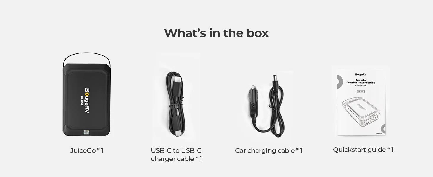 【BougeRV JuiceGo 240Wh Power Station】Portable Carrying BougeRV JuiceGo 240Wh Portable Power Station AC 2024