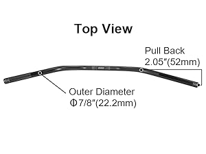Universal 7/8 Inch 22mm Dirt Bike Handlebars, Upgraded Pit Bike Handlebar with Foam Pad for Motocross CRF YZF KXF KLX RMZ DRZ Pit Dirt Bike ATV Quad - Black