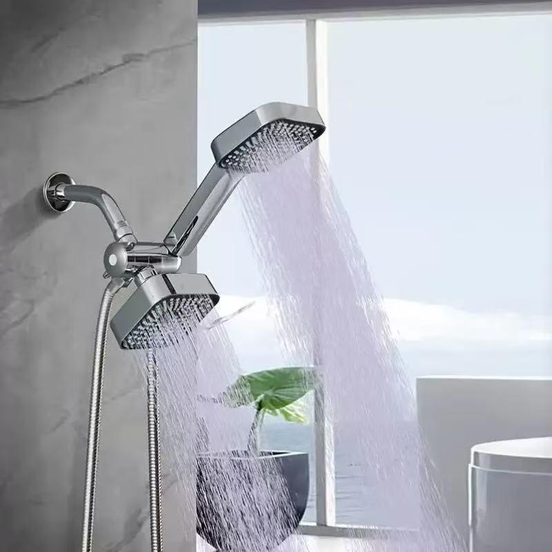 Hotel Spa 3-Way High Pressure Luxury Shower Head Handheld Combo with Water Saving Economy Mode Chrome Finish