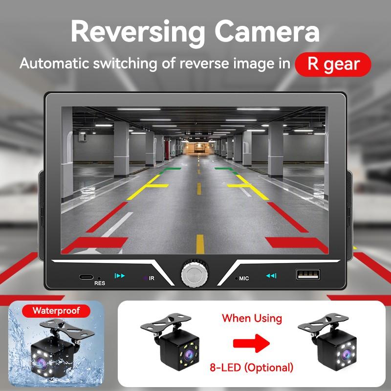 7 Inch Carplay Car Display, Car Video Player, Supports Carplay & Android Auto, Bluetooth-compatible 5.0, USB, TF, Aux, Fm, Fits 1 Din Radio, 12V Voltage