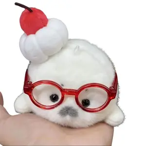 Cute Soft Simulated Mini Seal Dog Toy, Dual‑Purpose Ocean‑Themed Plush Toy for Pet Play & Desktop Decor, Healing Small Ornament Gift for Puppies