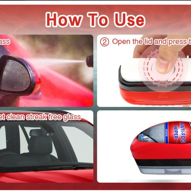 Car Glass Anti-Fog Spray, Long-Lasting Fog Protection, Car Window De-Fogger, Clear Driving in Rain, 120ML