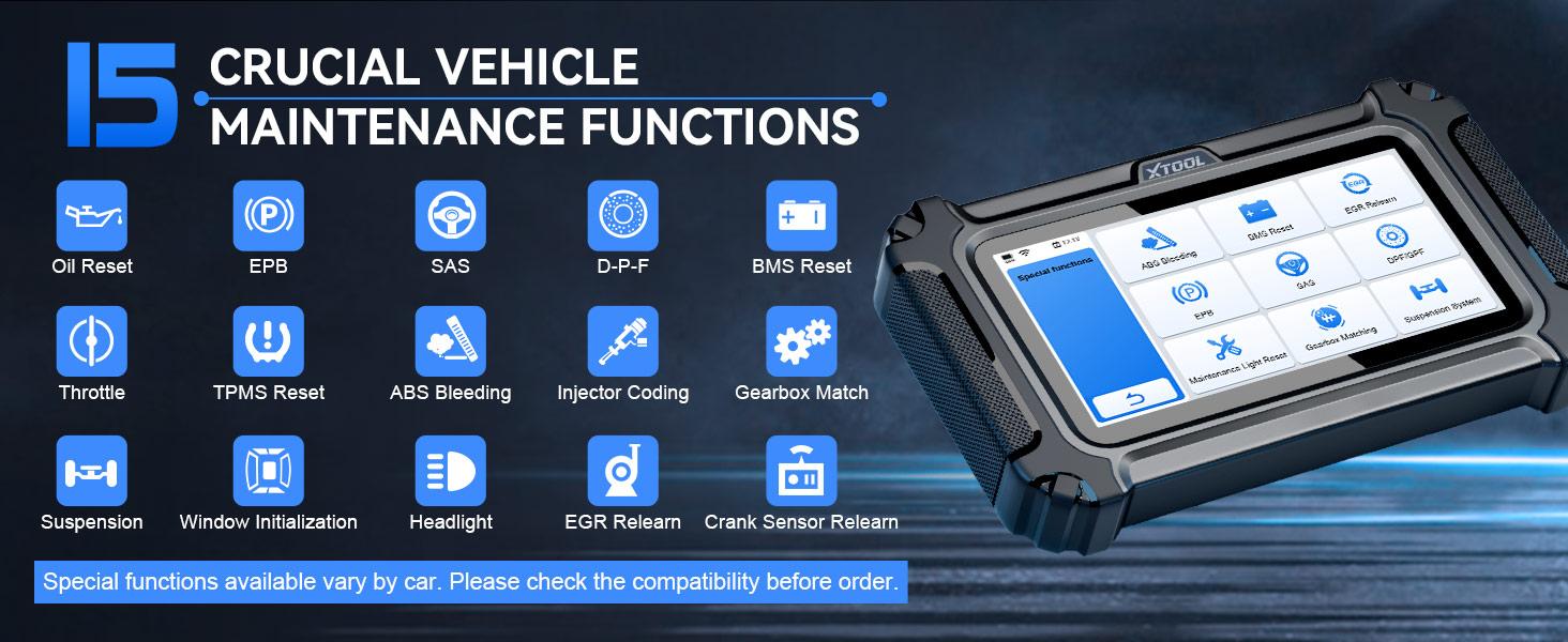 XTOOL D6 OBD2 Scanner Car Diagnostic Scan Tool for All System with Lifetime Free Updates, 15 Resets, Throttle Body Relearn, ABS Bleed, FCA AutoAuth & CAN FD Vehicle Automotive