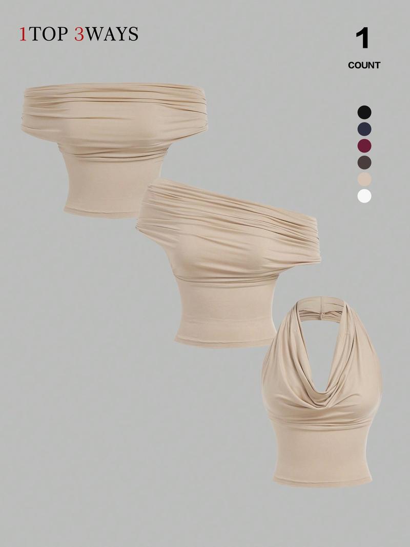 Women's Three-Way Convertible Vest Top, Slim Fit Design, Ideal for Daily Wear & Stylish, Perfect for Trendy Looks