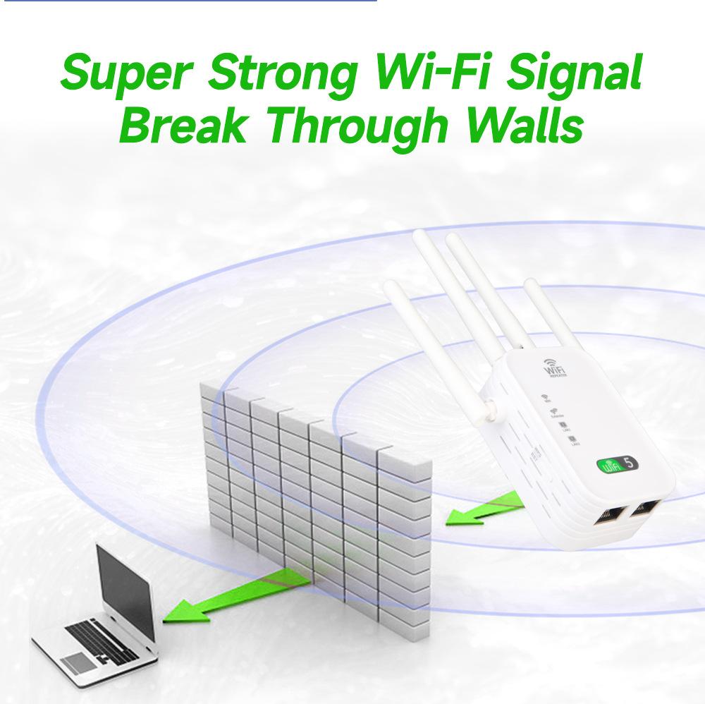 Dual-Band Wireless Wi-Fi Extender for Computers, Gamers & Apartments, High-Speed Signal Booster, WPA2 Data Security, Easy-Setup Network Expander for Full Internet Coverage (Home Users Compatible)