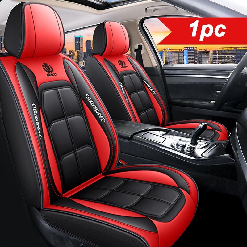 PU Leather Front Car Seat Cover, Universal Fit for Sedans, SUVs and Trucks, No Filler, Luxury Seat Protector, Easy to Install