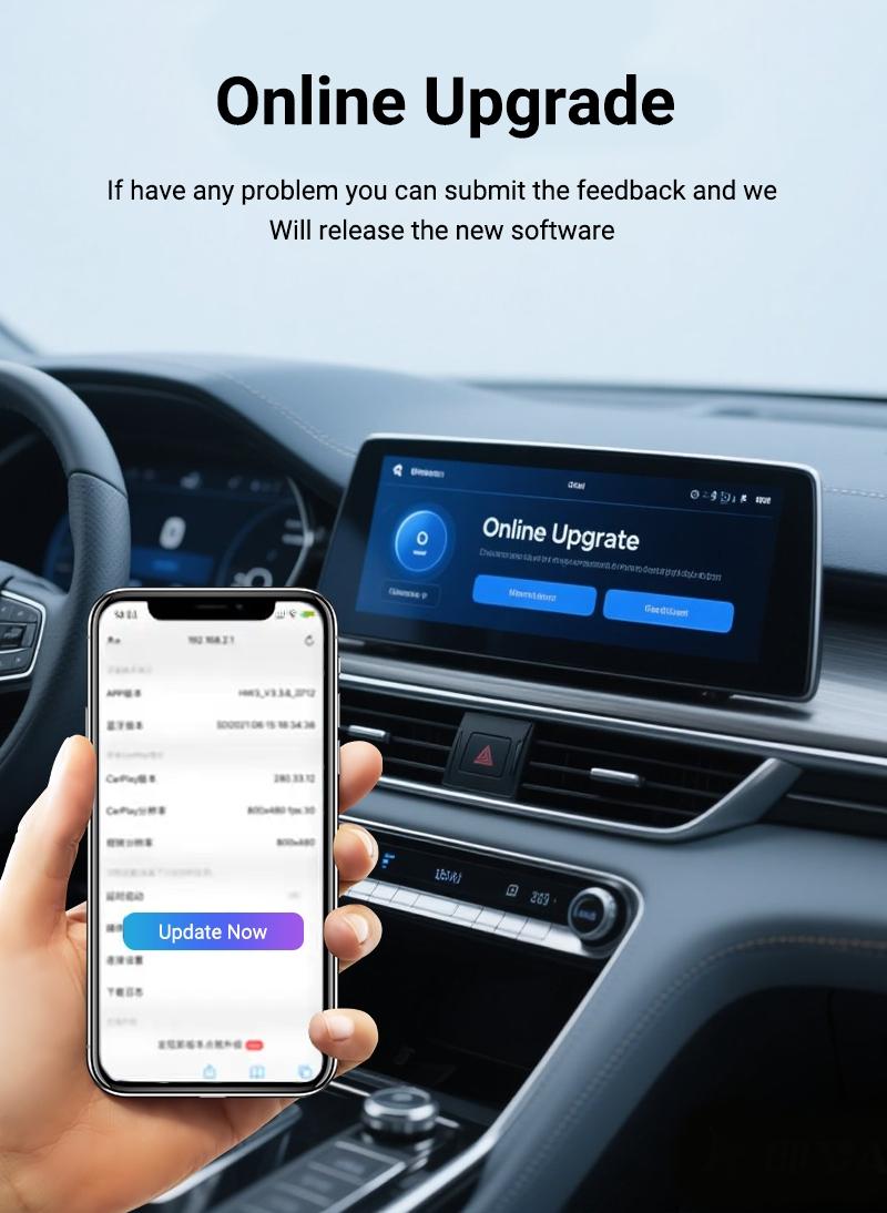Wireless Carplay Adapter New Universal Wireless CarPlay/Android Auto Adapter 2025 New Smart Wireless CarPlay Android Auto Adapter Hassle-Free Plug&Play Stable BT WiFi Connect OTA Updates Fit 99% Vehicle