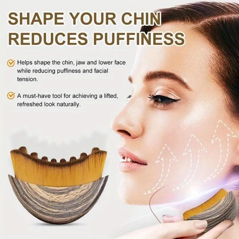 Lymphatic Contour Face Brush for Jawline & Chin Sculpting – Dry Brushing Massager for Lymphatic Drainage & Facial Fatigue Relief, Ergonomically Designed to Fit The Skin Precisely (1PCS)Christmas gifts, New Year gifts, Black Friday