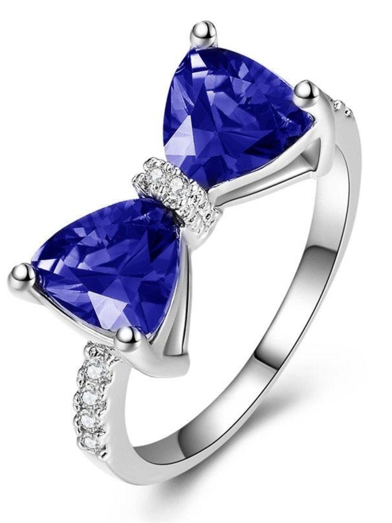 Luxurious Bow Zircon Ring, High-End Sweet Cool Style, Elegant Butterfly Knot Design, Perfect for Special Occasions