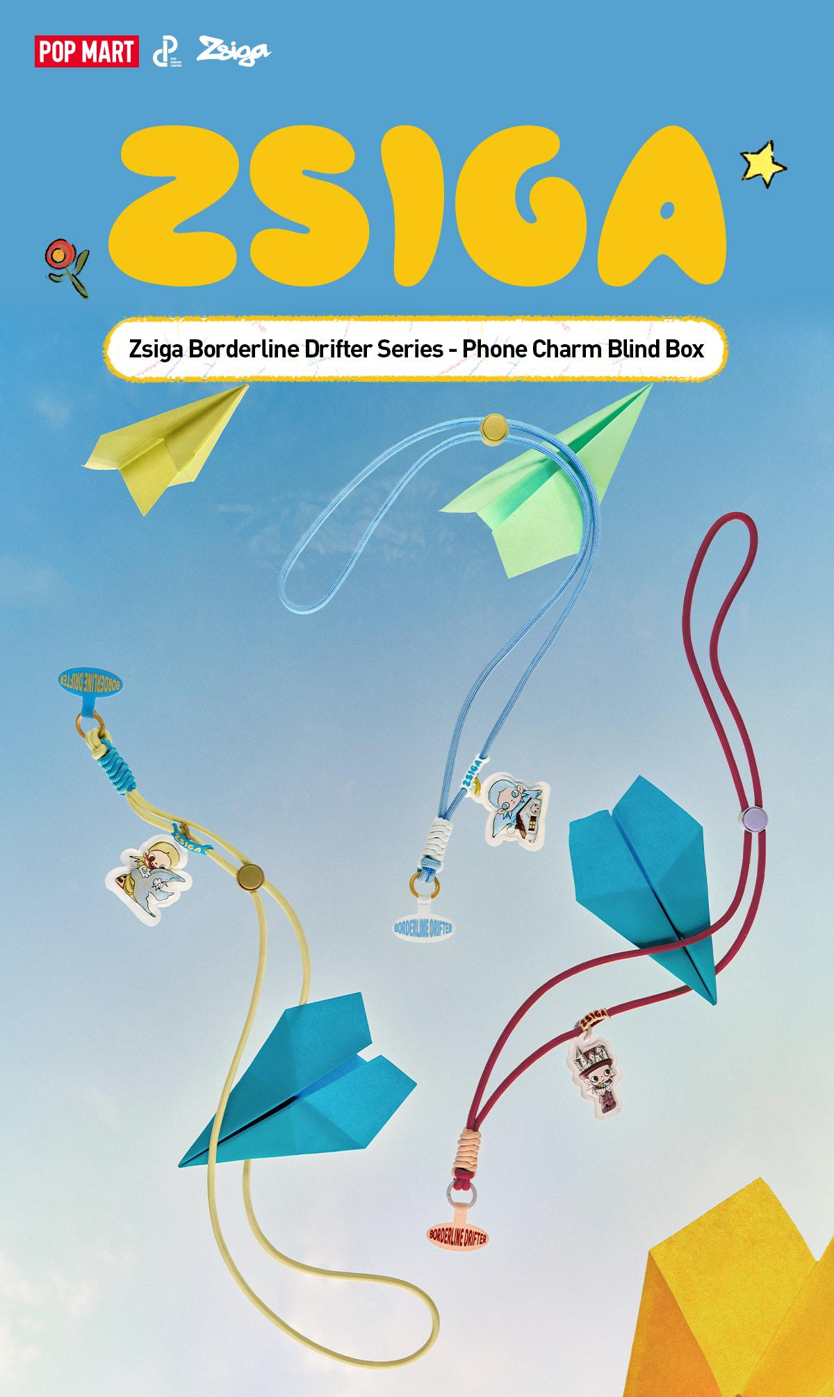POP MART Zsiga Borderline Drifter Series-Phone Charm Blind Box