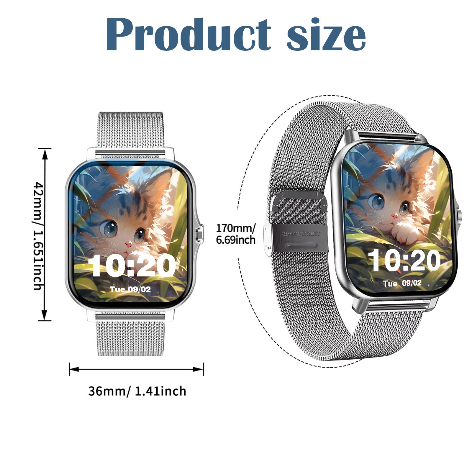 Smartwatch, Health Smart Watch - 2026 Unisex, Wireless Connection & Answer/Make Call, Pedometer Fitness Tracker, Multiple Sports Modes, Sedentary Reminder & Message Push, Multimedia Message Viewing, Alarm Clock, Remote Music Playback