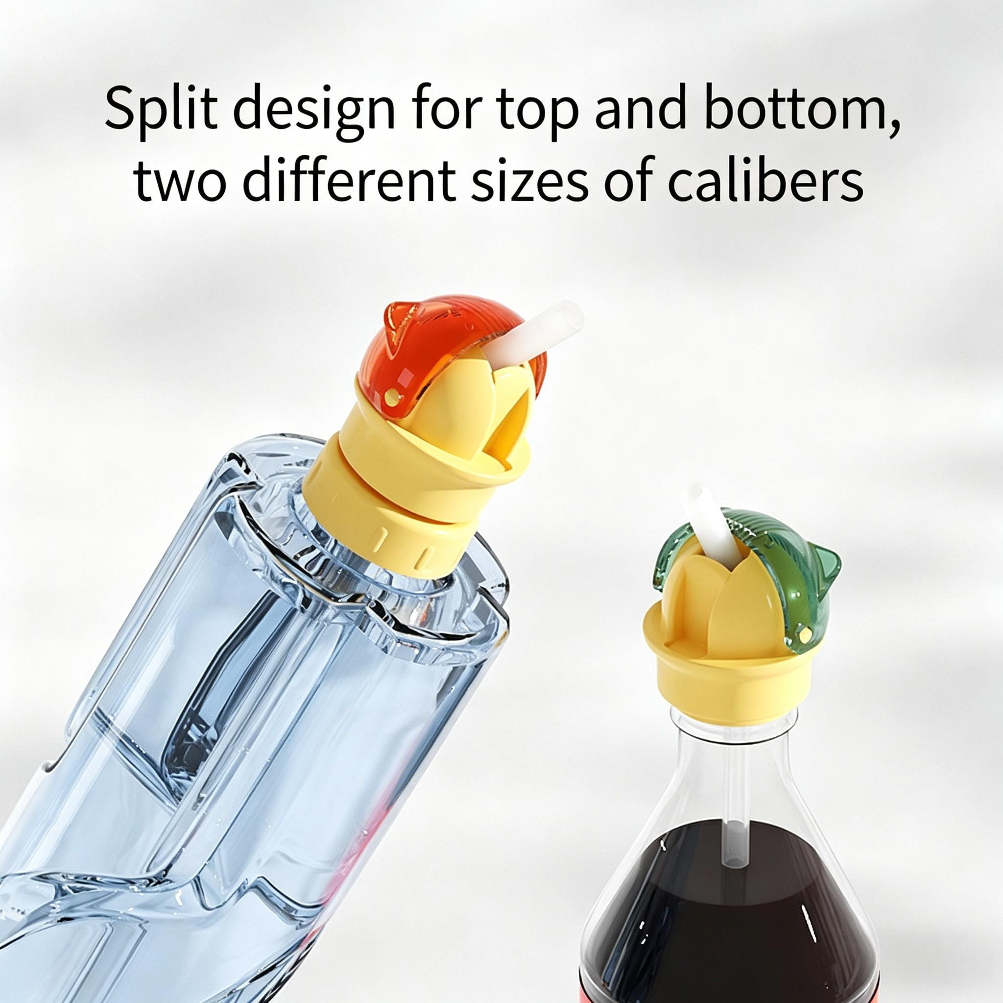 1PCS Kids Water Bottle Straw Conversion Lid Universal Fit Juice Cup Leakproof Flip Top Food Grade Safe Shatterproof For Toddlers Kids Portable Drinking Accessory