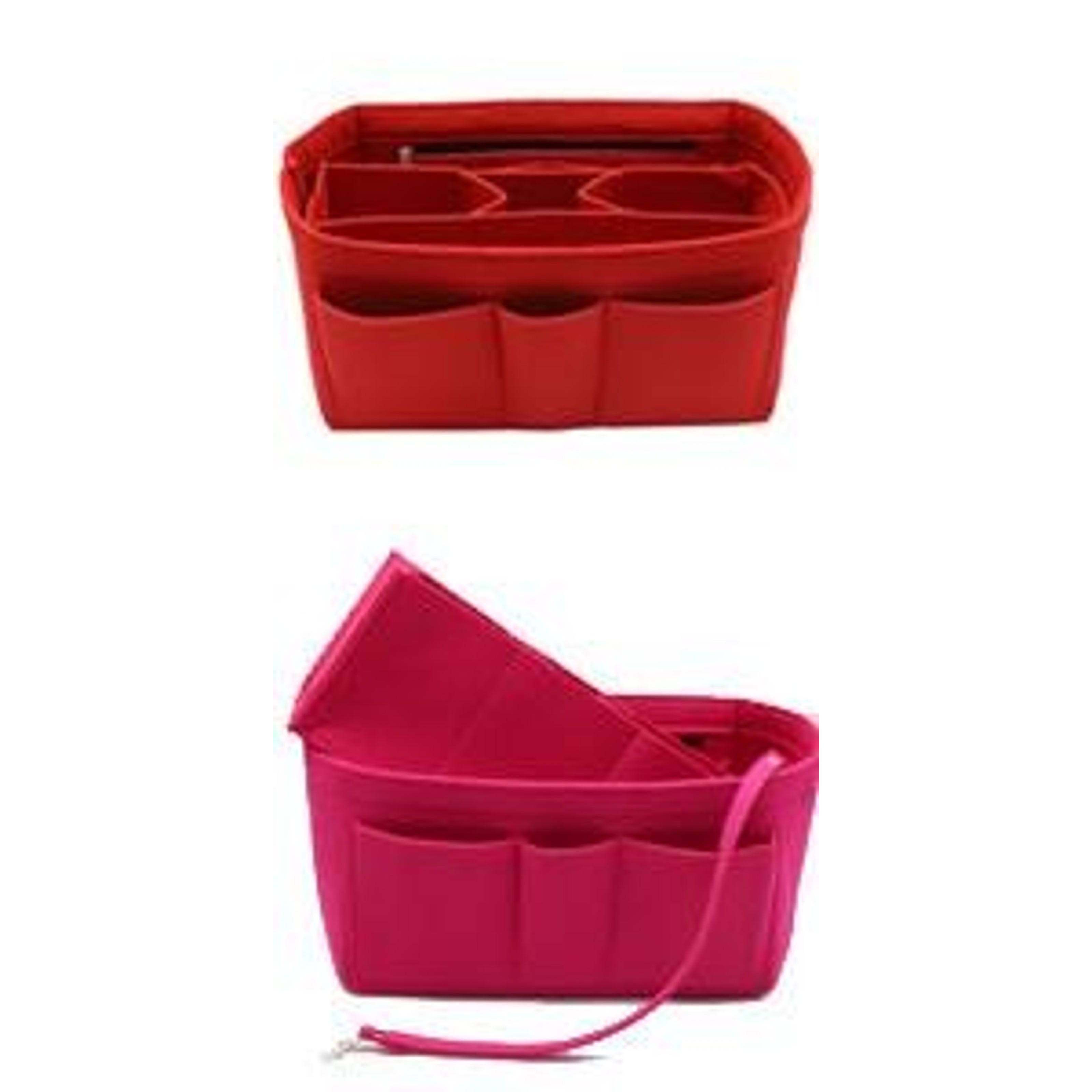 Felt Purse Organizer Insert with Zipper Pocket, Tote Shaper and Dividers, 5 Sizes for Speedy Neverfull PM MM and Similar Totes
