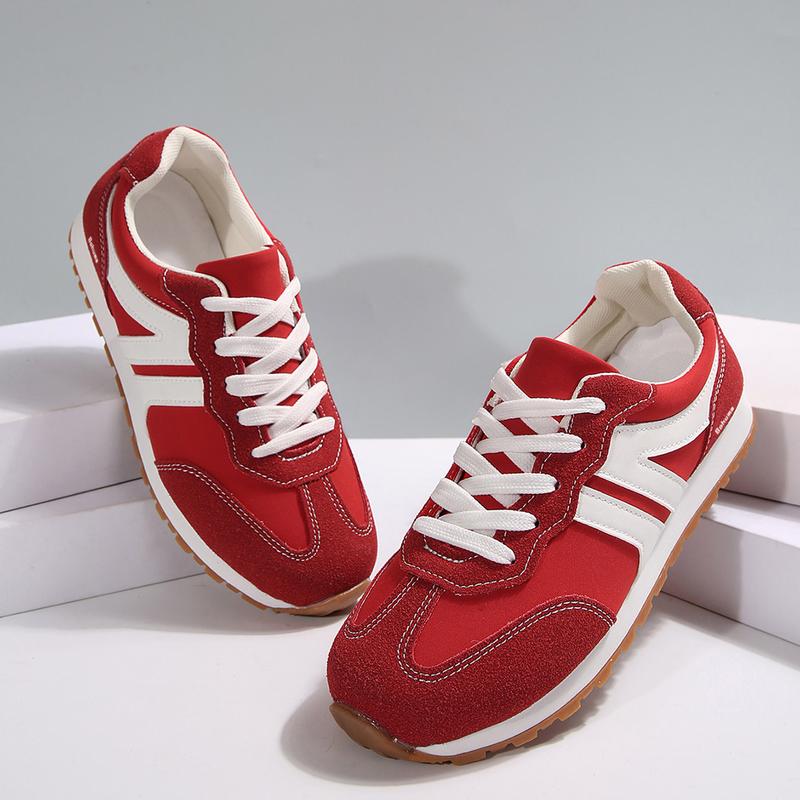 Women's Casual Fashion Sneakers Low Top Lace-up Shoes  Rubber Sole for All-Season Footwear