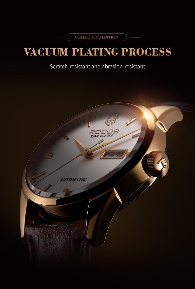 ROCOS Luxury Fully Automatic Mechanical Watch | High-End Stylish Design, Waterproof & Durable, Men's Minimalist Elegance, Showcasing Exceptional Taste