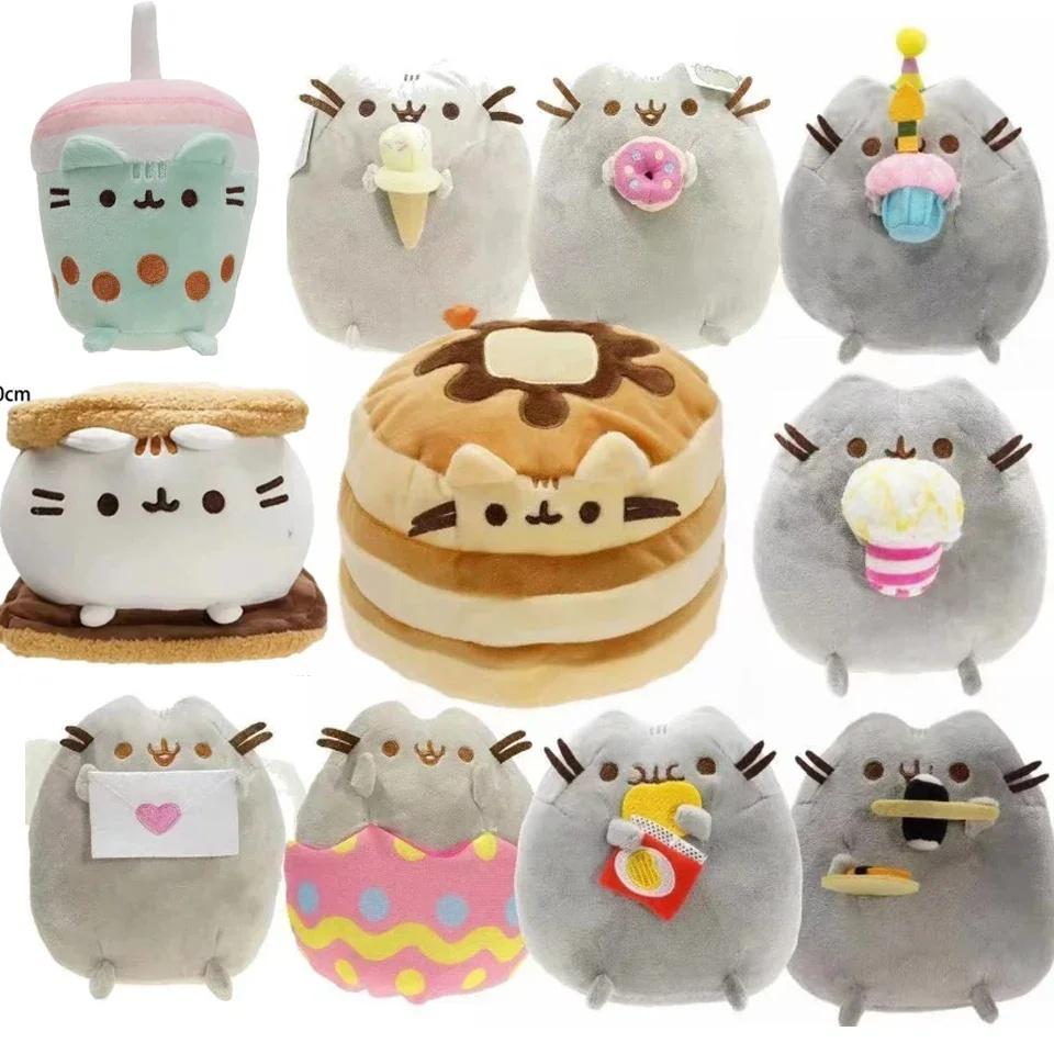 HOT Cute Simulated Cat Doll Plush Toy Anime Cat Soft Home Decor Tabletop Bedroom Decoration Kids Toy Series Accessories Gift