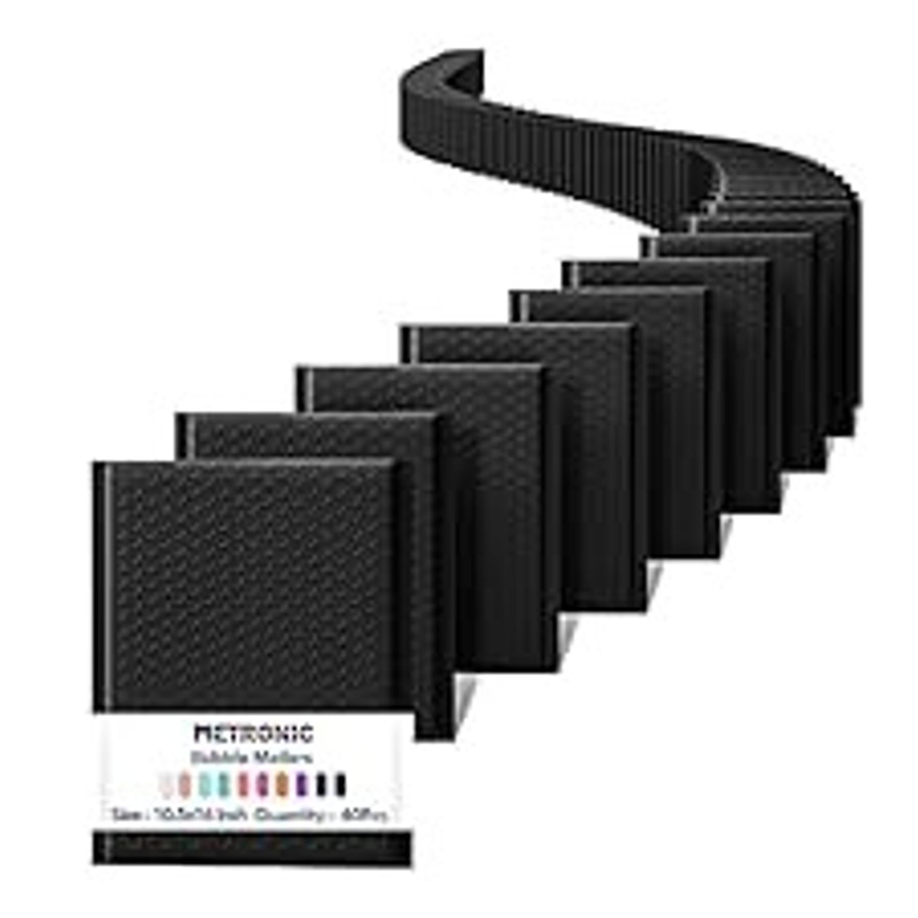 Bubble Mailers 8.5x12" 40 Pack Black Padded Envelopes Usable Size 8.5 x 11" Strong Adhesion Bubble Envelopes Medium Mailing Envelopes Bubble Padded for Small Business Shipping Books Clothes