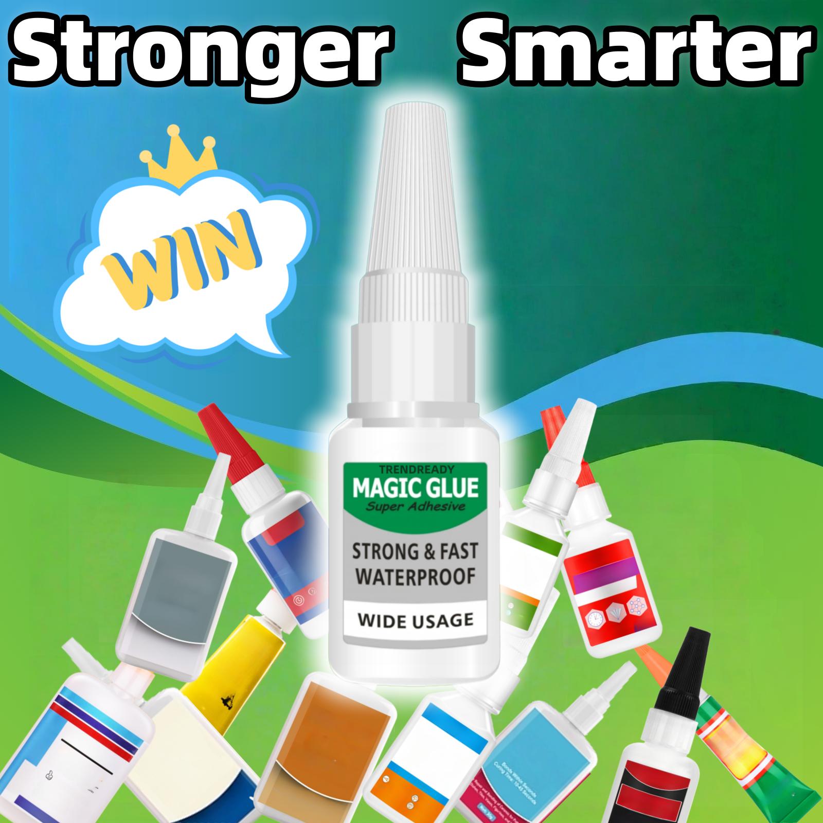 TrendReady MAGIC GLUE, 4PCS All-Purpose Magic Glue, Superglue for Plastic, Wood, Metal, Crafts, and Repairs, Cyanoacrylate Adhesive Instant Glue, Fast Drying, Waterproof, Repair Glue