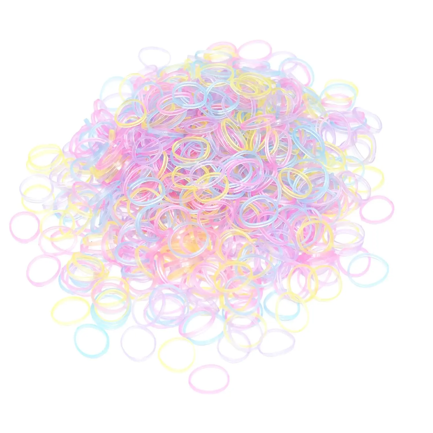 Hair Ties Elastic Hair Rubber Bands,400pcs Multi Color Small Hair Holder Hair Tie for  Girls