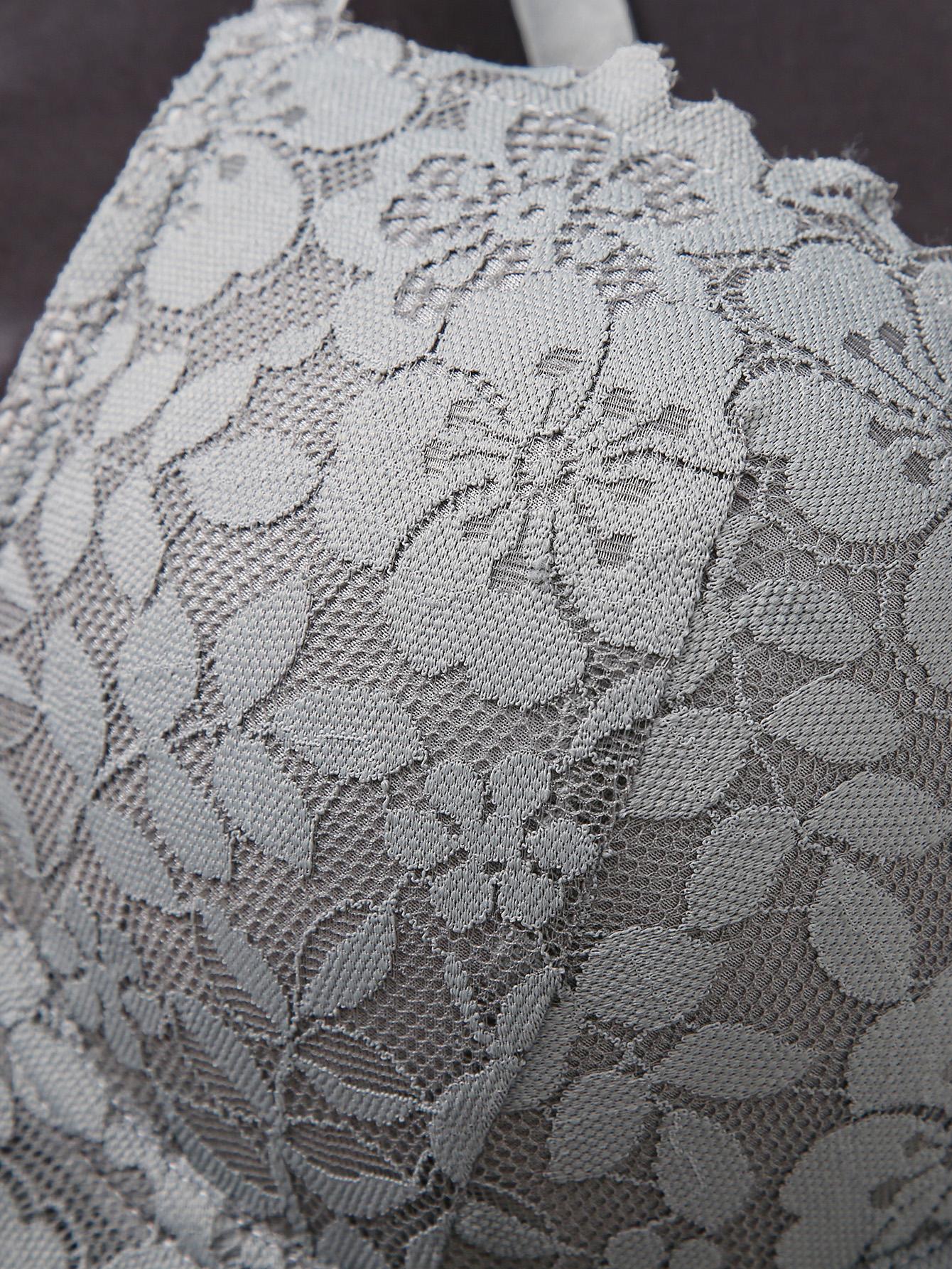 Ecomilky 3-Pack Women's Floral Lace Push Up Bra, Adjustable Strap Underwire Bra, Soft Comfortable Breathable Lingerie for All Seasons Womenswear bra bras for women