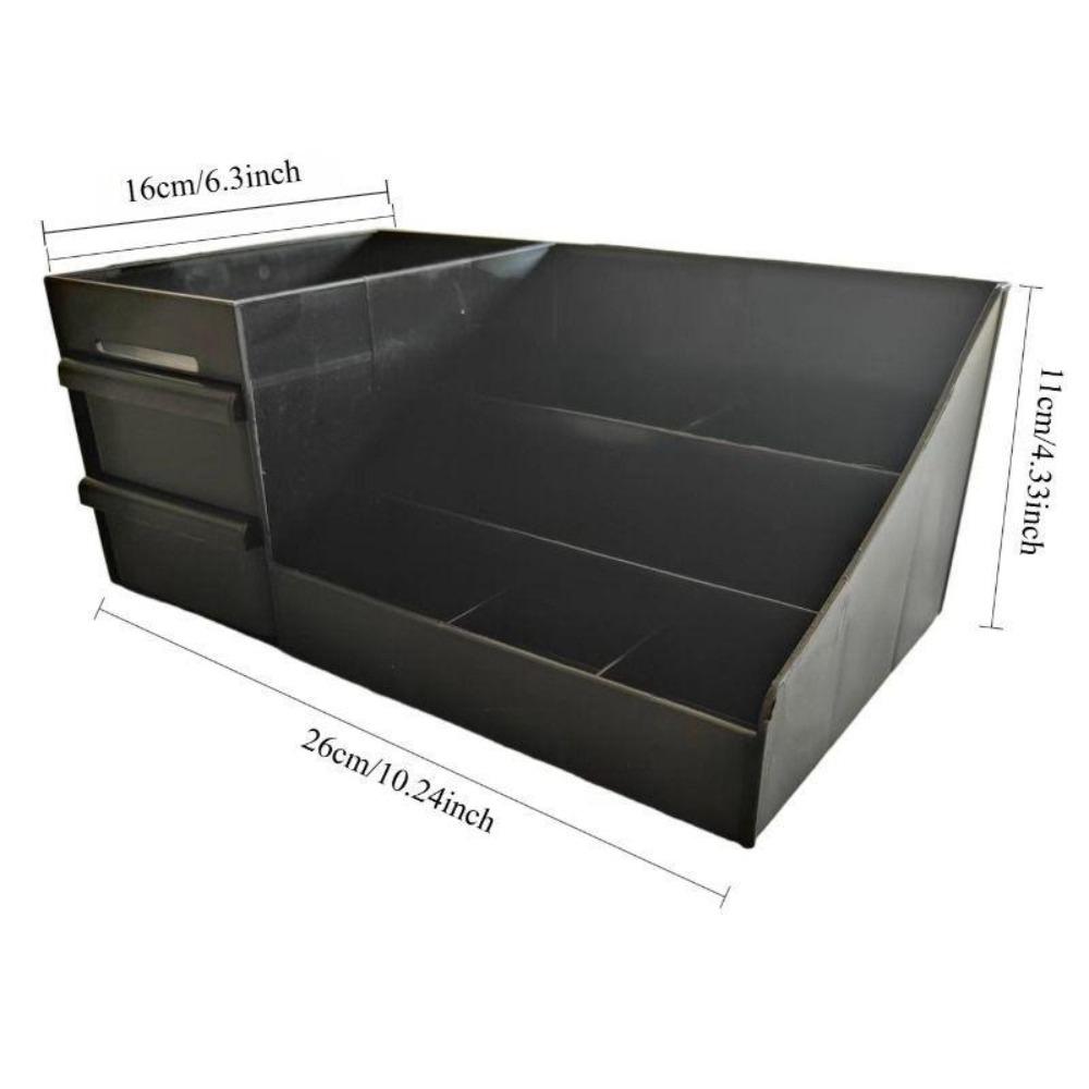 Bathroom Countertop Organizer - Cologne/Perfume Stand & Tray - Toothbrush & Brush Holder - Multi-Purpose Bathroom Shelf - Ideal Organizer for Grooming Essentials - Cosmetic Storage Box