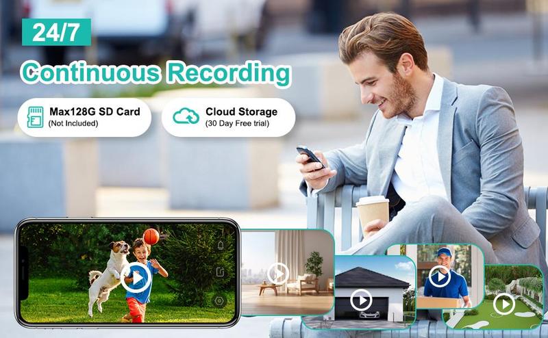 Hawkray 4MP  Light Bulb Security Camera  5G and 2.4GHz wireless indoor/outdoor security camera with night vision, motion detection, 360° Pan/Tilt remote viewing, and real-time alerts-Light bulb