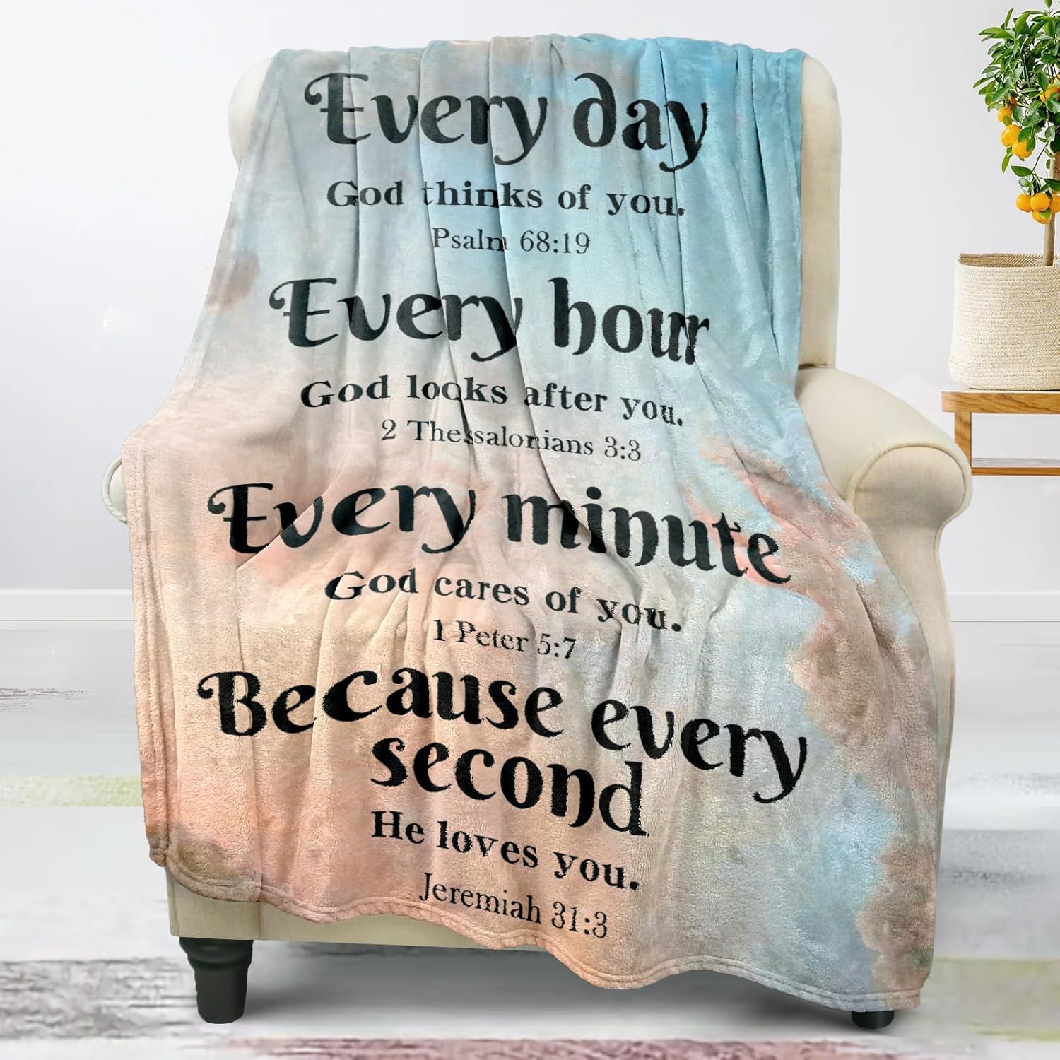 Bible Gifts Blanket bible Lovers Christian Gifts for Women Faith, Inspirational/Religious/Spiritual Gifts for Adults, Soft Throw Blankets for Women/Men, Personalized Blankets for Adults 40"x 50"