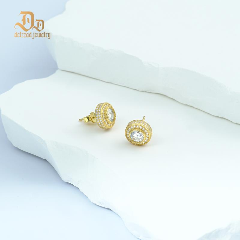 Delzzad 18k Gold-Plated Double Halo Ice Lab-Created Moissanite Stud Earrings Moissanite Jewelry Perfect Birthday Mother’s Day Christmas Gift for Men Women Delzzad 18k Gold-Plated Double Halo Ice Lab-Created Moissanite Stud Earrings Moissanite Jewelry Perfect Birthday Mother’s Day Christmas Gift for Men Women