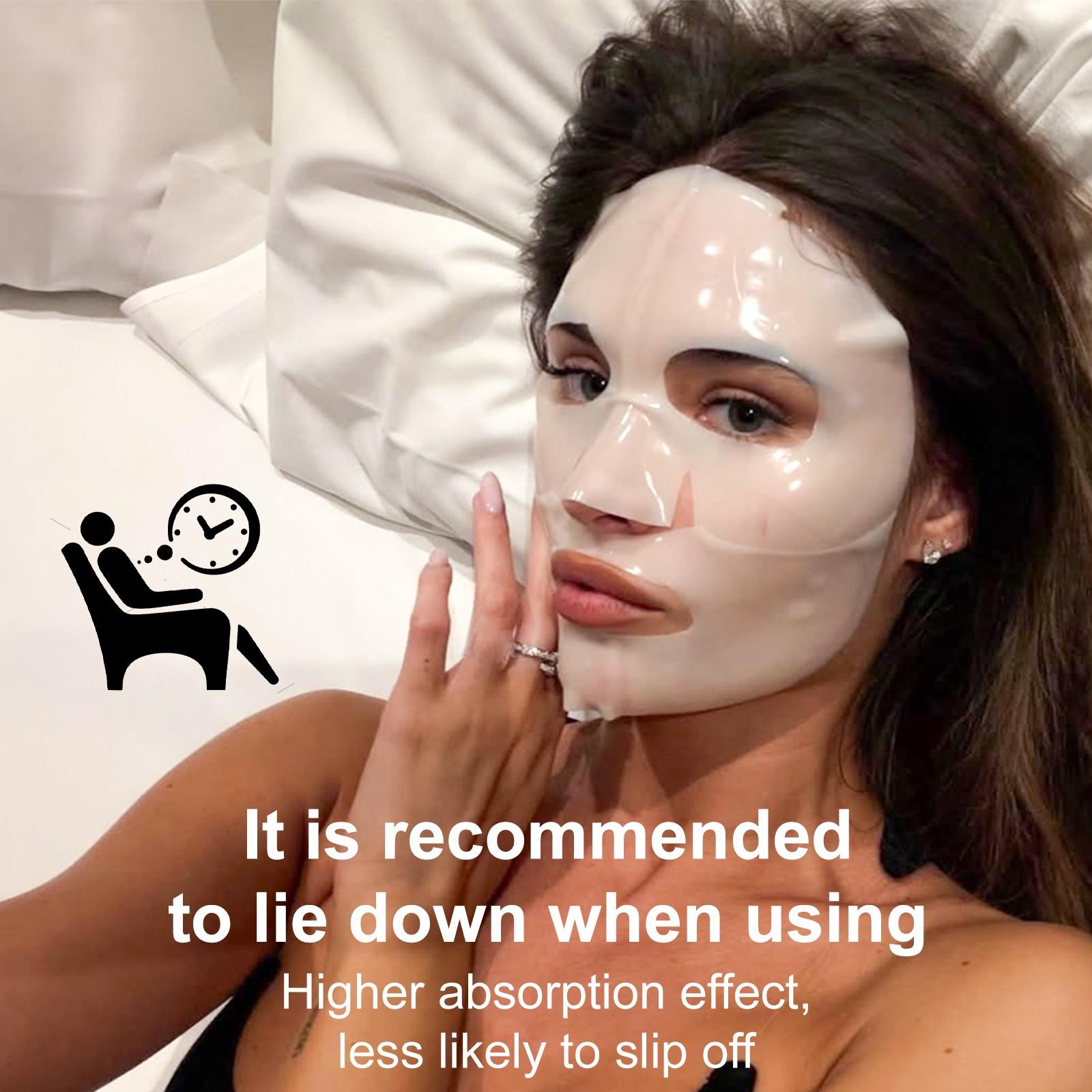 20pcs Bio Collagen Intense Hydration Mask, Deep Moisturizing & Brightening, Rich in Hyaluronic Acid, Nourishes Skin & Anti-Dryness