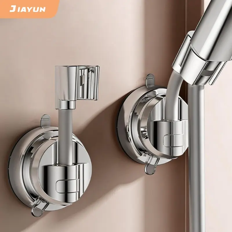 Adjustable Suction Shower Bracket, Hands-Free Universal Wall Mount, Bathroom Handheld Shower Holder, Abs Plastic, No Drilling, Easy to Use