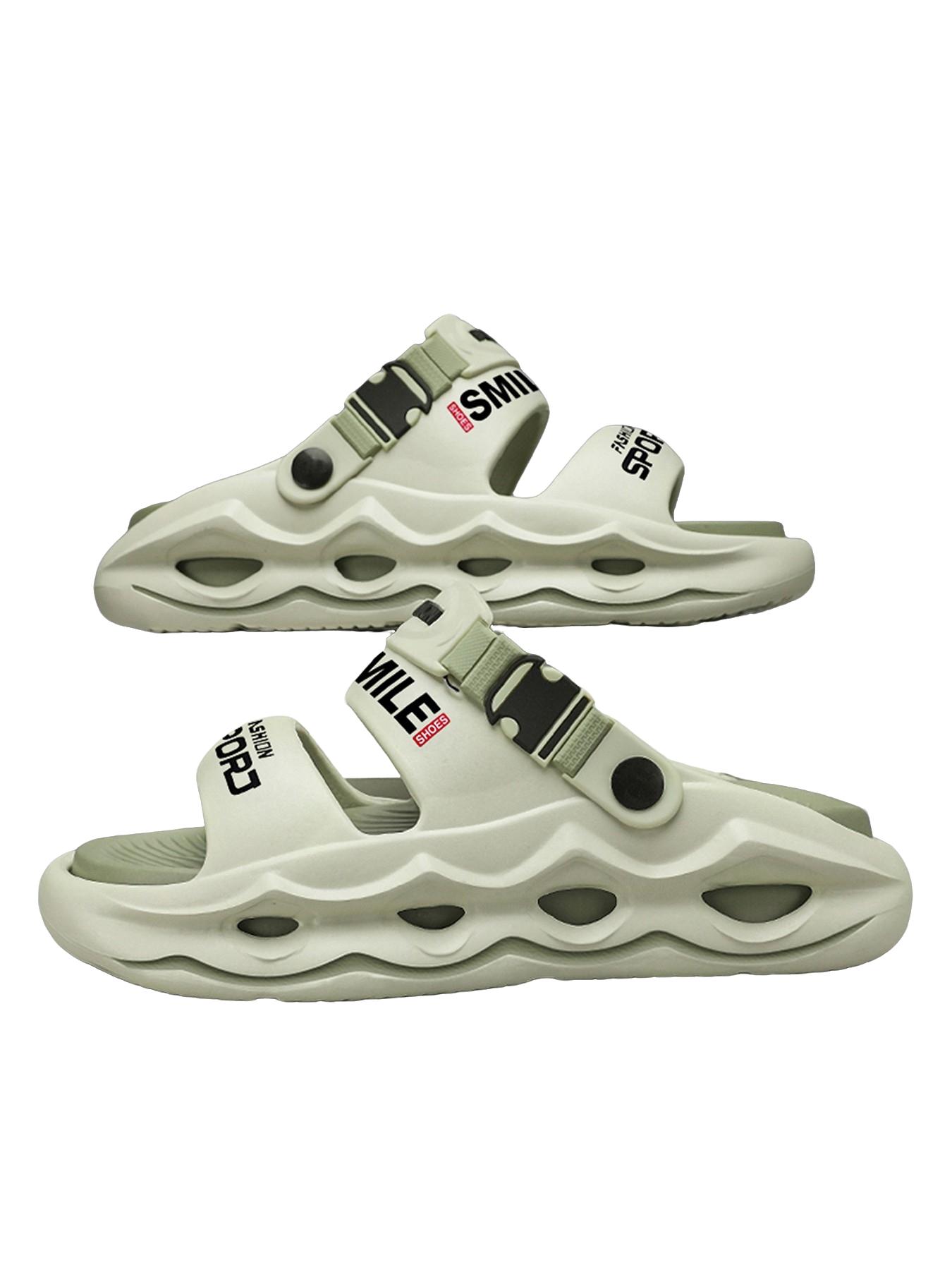 Men's Summer Sandals, Indoor & Outdoor Non-Slip Beach Slippers, Sporty Thick Sole Flip Flops, Comfortable Footwear for Men