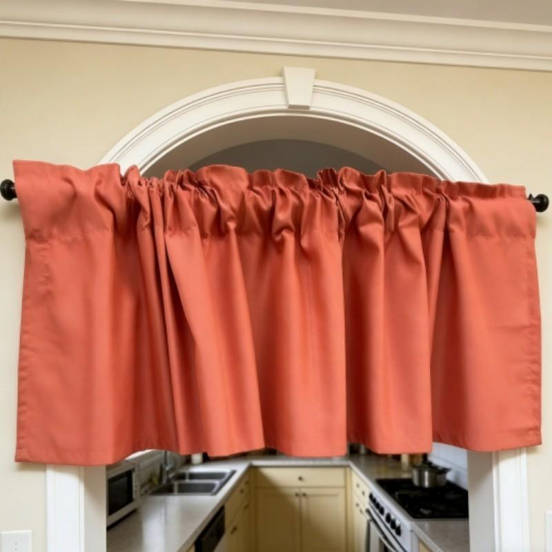 Terracotta Color Blackout Curtain, Privacy Blocking, Rod Pocket Top, Easy Hanging, Modern Home Decor, Bedroom, Living Room, Kitchen, Office