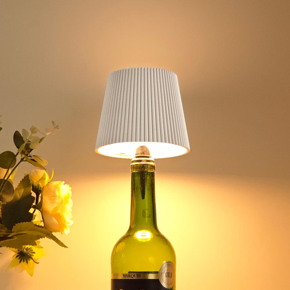 Wireless Bottle Lamp with Touch Control, Adjustable 3 Colors and Dimmable Light, Ideal Nightlight for Bar and Desk Use, Table Bedside Lamp