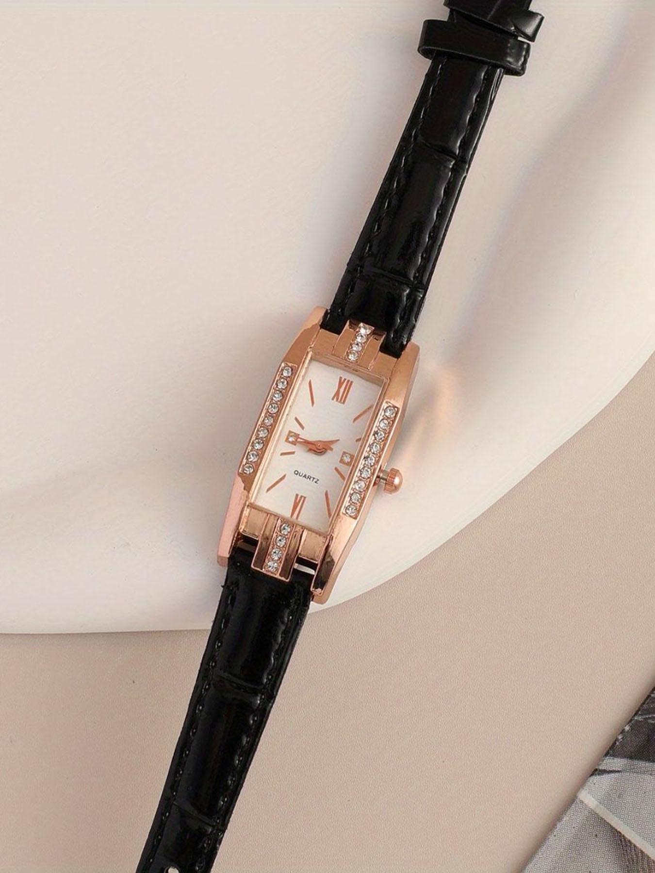 Fashionable and Elegant Women's Watches, Square Women's Quartz Leather Straps, Luxurious Women's Watches, Suitable for Gatherings and Daily Wear, Gifts for Friends