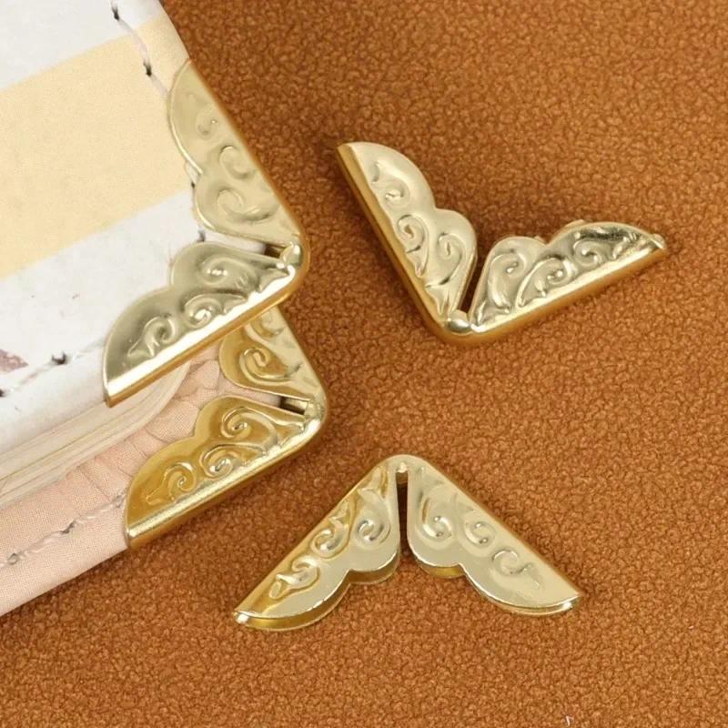200PCS Metal Book Corner Scrapbook Photo Album Corner Protectors DIY Menu Vintage Corners Card File Folder Craft Supply Decor